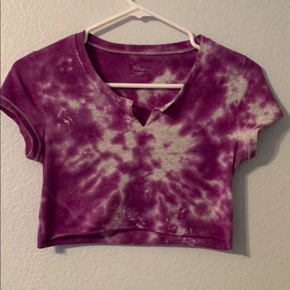 cropped tie dye shirt